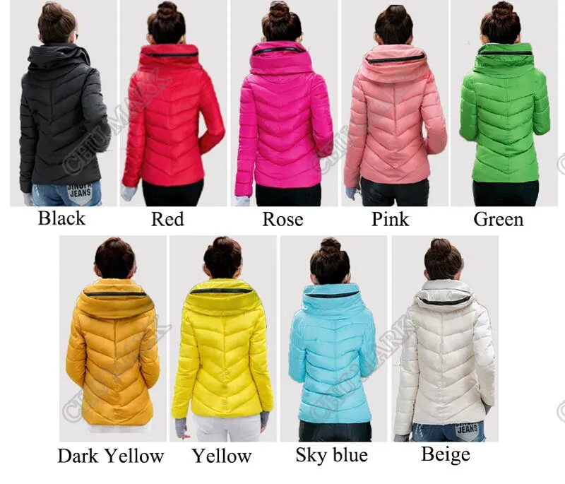 New Arrival Parkas Fashion Coats Women Winter Sweater Fur Collar Hood Warm Cotton Coat Women Clothes