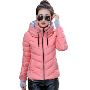 New Arrival Parkas Fashion Coats Women Winter Sweater Fur Collar Hood Warm Cotton Coat Women Clothes