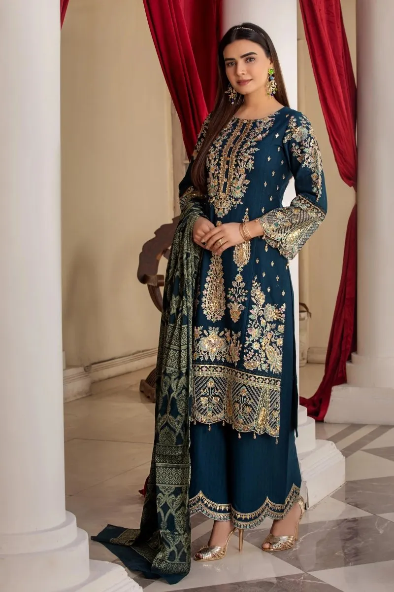 Parishey Embroidered 3 Piece Pakistani Suit PAR17