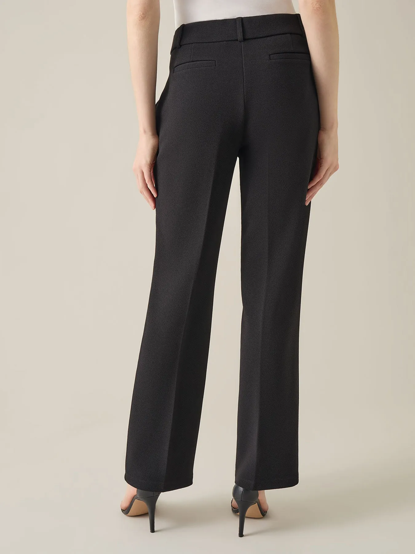 Petite Pull-On Trouser, Stretch Crosshatch