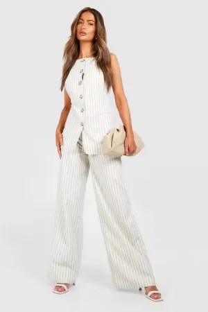 Pinstripe Textured Trousers