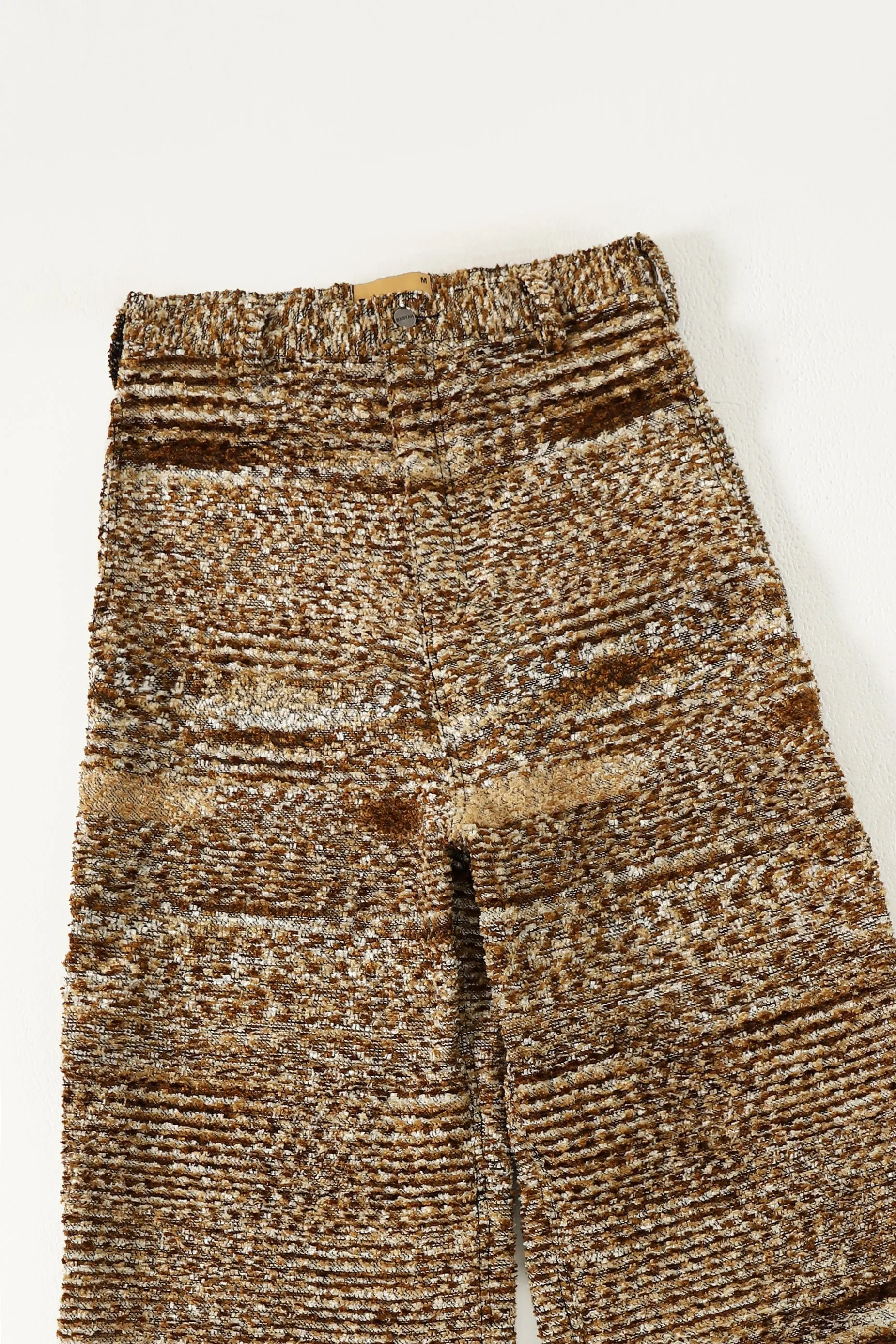 "DISTRESSED VERSES" HANDWOVEN TROUSERS