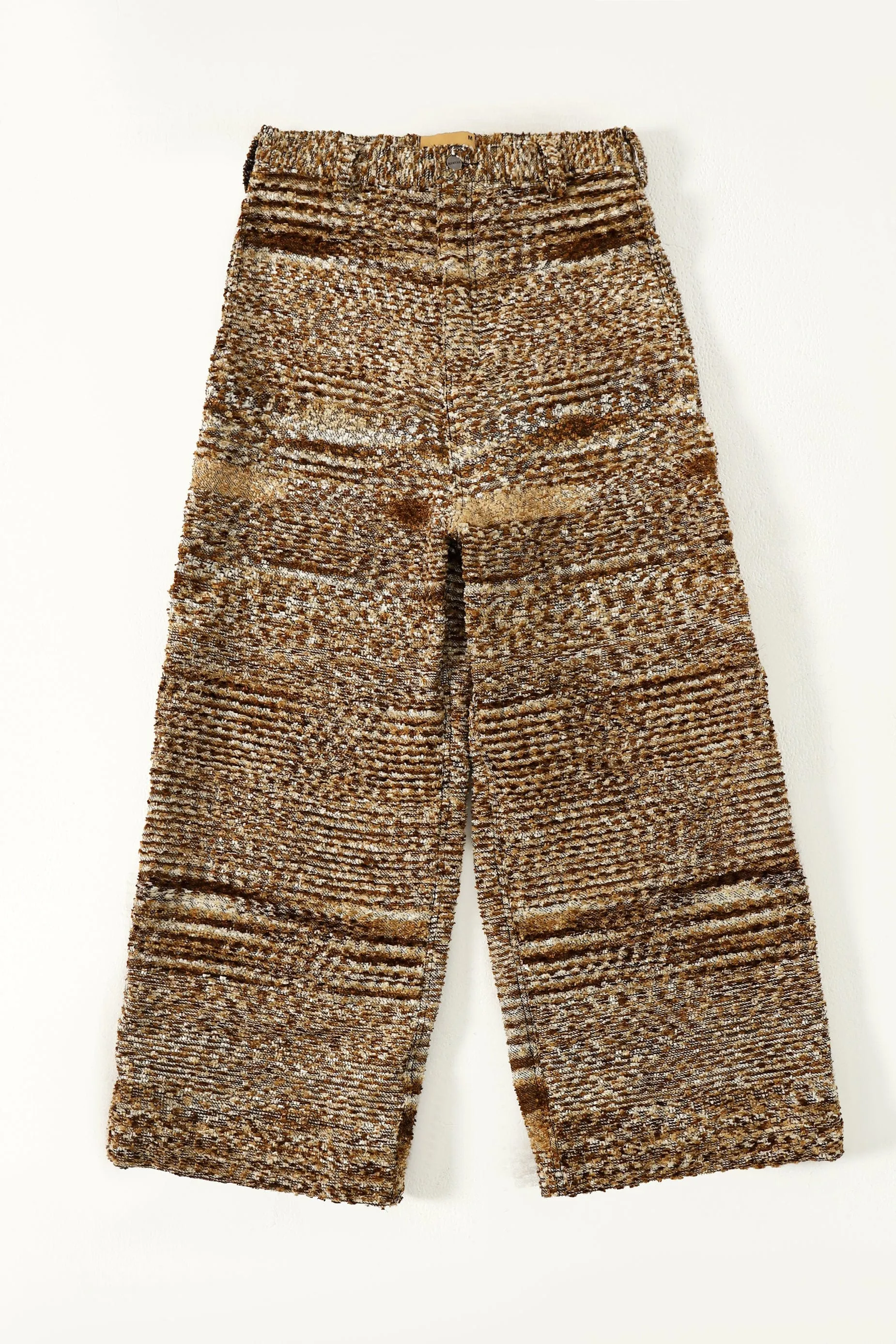 "DISTRESSED VERSES" HANDWOVEN TROUSERS