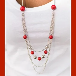 Roman Holiday Red Necklace