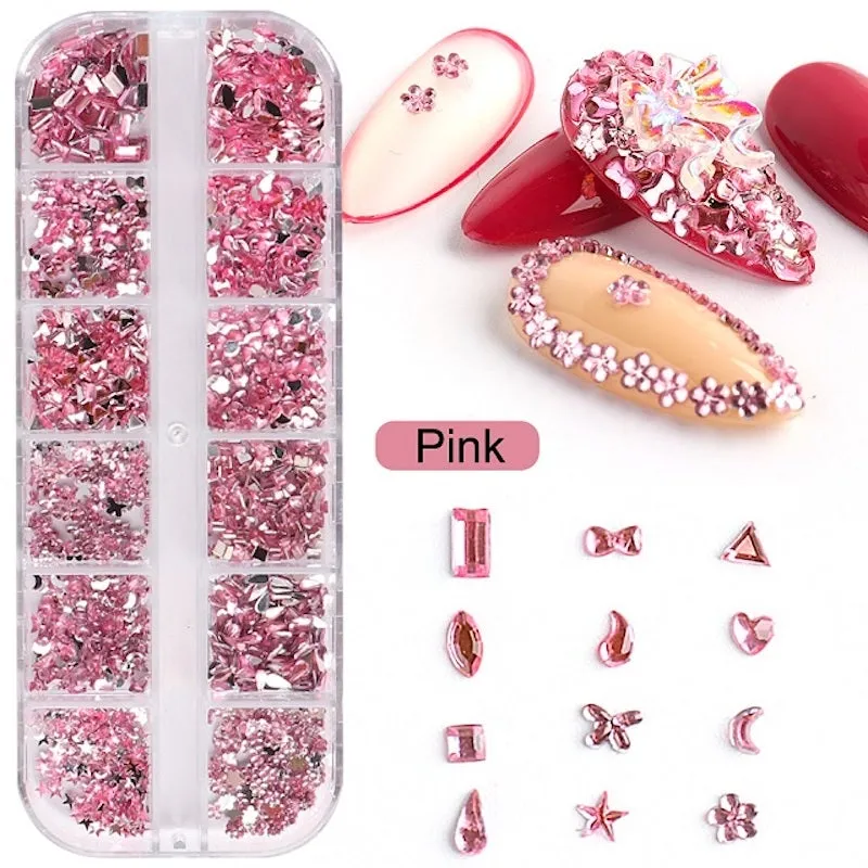 Shaped Nail Rhinestones Tray