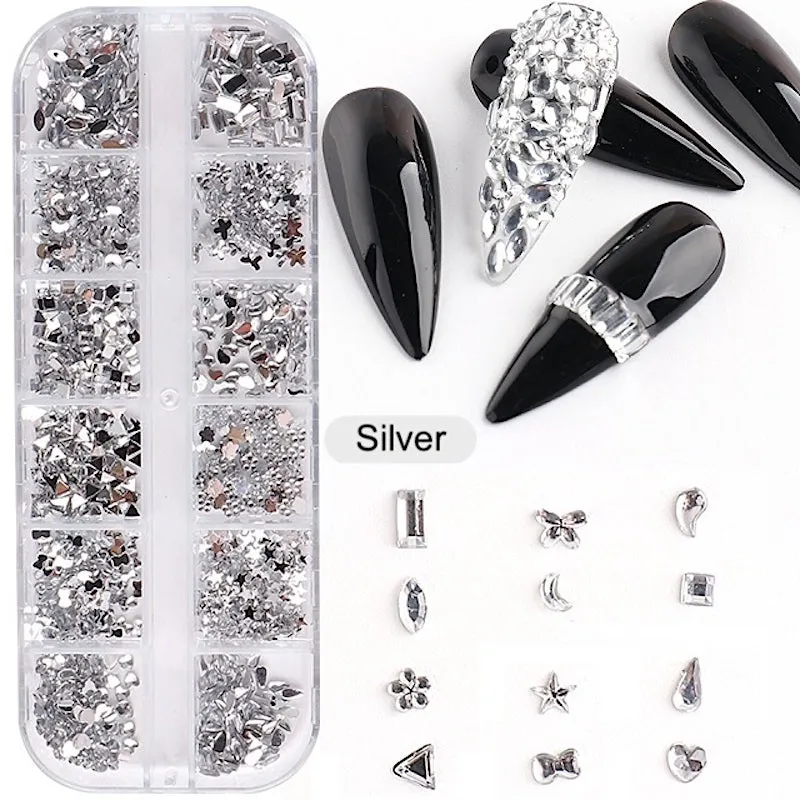 Shaped Nail Rhinestones Tray