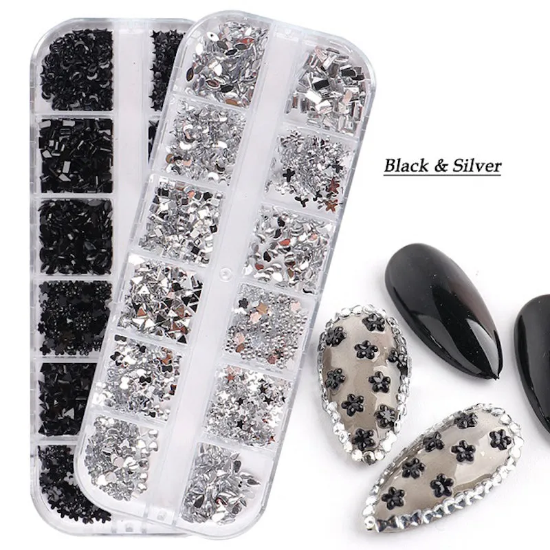 Shaped Nail Rhinestones Tray