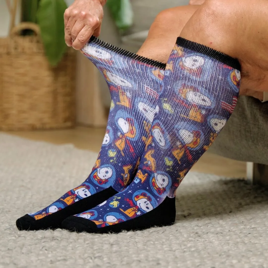 Space Snoopy EasyStretch™ Diabetic Socks