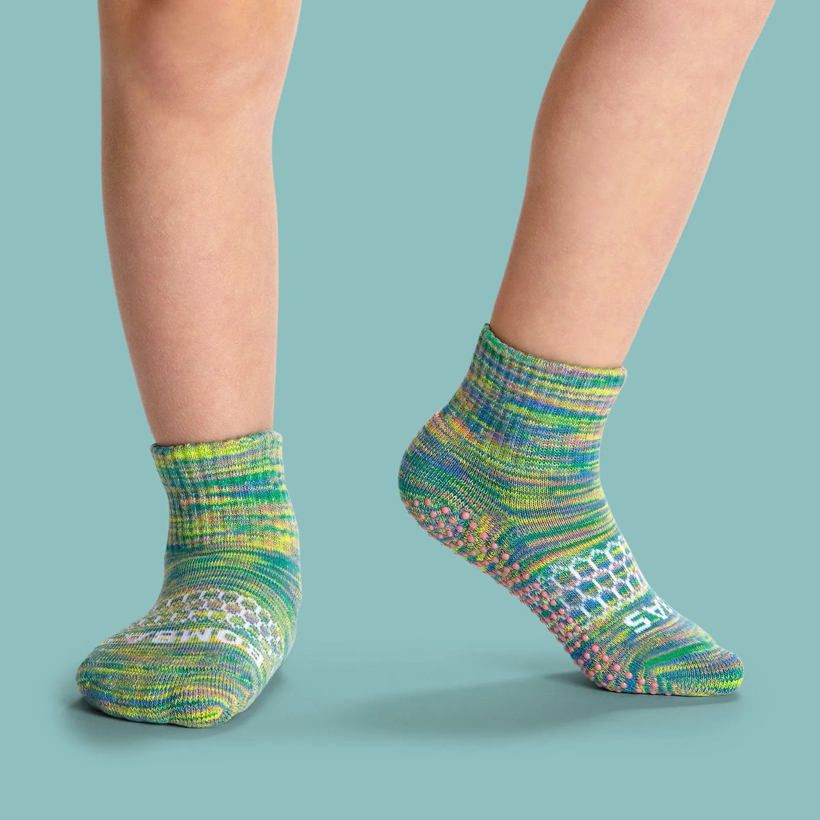 Toddler Space Dye Gripper Calf & Ankle Sock 8-Pack